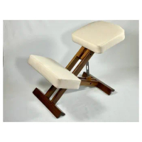 Customized Natural Wood Kneeling Plywood Steel Collapsible Office Chair