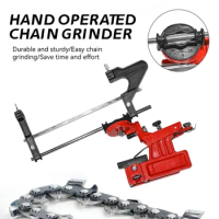 Manual Chain Sharpener Portable Chainsaw Sharpener Chainsaw Chain Filing Guide Bar Mounted Sharpener Precise Grinding Tool