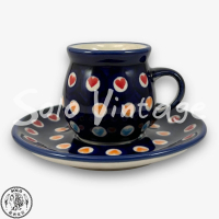 【SOLO 波蘭陶】Manufaktura 波蘭陶 80ML 濃縮咖啡杯盤組 文青彩心系列