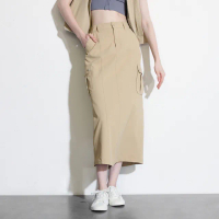 【GAP】女裝 工裝長裙-卡其色(544674)
