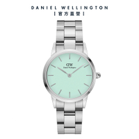 Daniel Wellington DW 手錶 Iconic Link Mint 28mm/32mm薄荷綠精鋼錶-粉綠錶盤