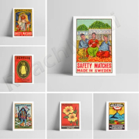 Three Women - Matchbox Print - India Wall Art - Vintage India Art - Matchbox Wall Poster - Vintage Poster Print