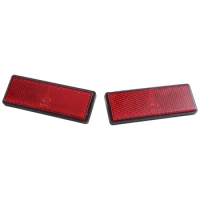 rectangle red Reflectors Universal For Motorcycles ATV Bikes Dirt Bikes