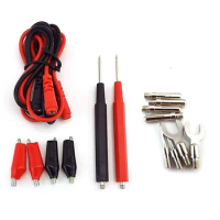 Instrument Needle Tip 4mm tools Probe Test Leads Alligator Clip cord Wire Pen Cable Assortment for Digital Multimeter 16pcs s1