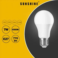 陽光 - LED燈膽 7W / E27大螺頭 / 白光6500K LED燈泡 | LED球膽 | LED球泡 (LGT-7E27D-2)