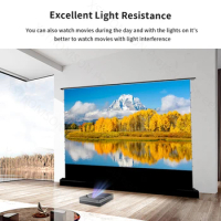 ALR PET Crystal Screen 92 inch Motorized Floor Rising Projection Screen for Ultra Short Throw Laser Projector