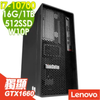 【Lenovo】P340 十代雙碟繪圖工作站 i7-10700/16G/M.2 512SSD+1TB/GTX1660 6G/500W/W10P