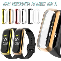 PC Case For Samsung Galaxy Fit 2 SM-R220 Full Coverage Electroplated Metallic Luster Protective Cover Shell Bumper Accessories