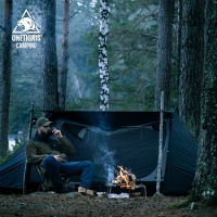 OneTigris COMETA Camping Tent Black Tigris Series Backpacking Shelter for Bushcrafters &amp; Survivalists Hunting Hiking