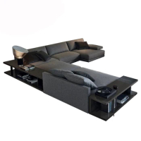 Luxury design Italian modern furniture L shape fabric sofa set minimalist corner sofa living room sectional couch sofa