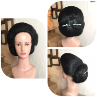 Wig sanggul Jawa full satu kepala model tekuk