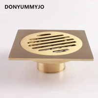 [LOD TRXD 542] DONYUMMYJO 1pc 4 Inch Copper Deodorant Square Floor Drain Bathroom Washing Machine