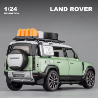 124 Range Rover Defender SUV จำลองสูงสะสมล้อแม็กรถยนต์รุ่น D Iecast โลหะของเล่นรถออฟโรดเด็กของขวัญวันเกิด