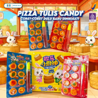 Permen Hakau Pizza Tulis Manis Dan Kenyal Jelly Lucu Merah Biru Bentuk Mini Detail Menggemaskan Warn
