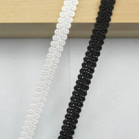 5m/16.4ft each pack big wide 1.4cm white black lace trims Flower Fabric Dress HandMade centipede sewing DIY crafts decoration
