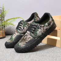 dép kiểu giày nữ thể thao dép long Training shoes, men's and women's military training shoes, labor 