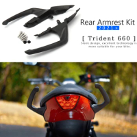 Rear Armrest Trident 660 Motorcycle Aluminum Pillion Passenger Handle Arm Rests Kit For TRIDENT 660 2021-2023