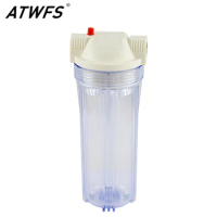 ATWFS 1/2 Inch Copper Port Explosion-Proof Transparent High Quality 10" Water Filter Housing Water Filter Bottle