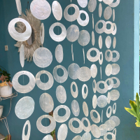 Korden Kerang Simping Super White Tirai Kerang Simping Korden Pintu