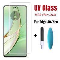 3D Curved High Quality Full Glue UV Tempered Glass For Motorola Moto Edge 40 Neo Screen Protector For Moto Edge 40