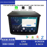 9 Inch QLED For MITSUBISHI Pajero Sport L200 Triton Car Radio Stereo 8Core Android 12 GPS Navigation Head Unit Multimedia Player
