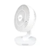 ANITECH พัดลมชาร์จไฟ USB รุ่น SMF-09 สีขาว ขนาด 8 นิ้ว ปรับได้ 3 ระดับ พร้อมโคมไฟ