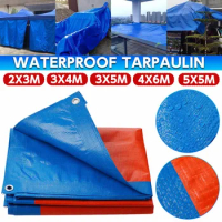 2x3/3x4/3x5/4x6/5x5m Tarpaulin Waterproof Rainproof Cloth Outdoor Garden Truck Canopys PE Waterproof Cloth Protective Tarpaulin