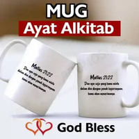 Cetak MUG Ayat Alkitab Custom tanpa minimal order Ayat 7 dan foto