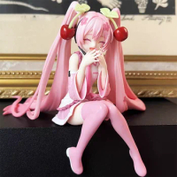Original Furyu Hatsune Miku Sakura Figure Anime Noodle Stopper Miku Pvc Action Figurine Model Toys For Boys Xmas Gift Ornament