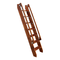 限時75折可定制木梯子復式閣樓樓梯室內直梯帶扶手實木單梯木質復古一字爬梯