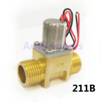 Brass G1/2 inch miniature Induction sanitary ware bistable water control pulse solenoid valve, energy saving valve
