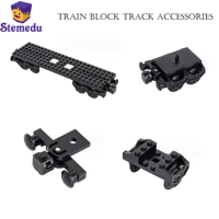 City Train Track Moc Building Blocks Toy Train Track Pulley Base Plate Set Spare Parts DIY Train Base