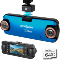Ultradash Z3 Standard Edition 64GB SD card-dual lens dash cam high endurance SD 2K 1440p telephoto zoom-in lens 140 ° wide a