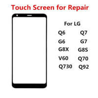 Outer For LG Q6 Q7 G6 G7 G8X G8S V60 Q730 Q92 Front Touch Panel LCD Display Screen Glass Cover Repair Replace Parts