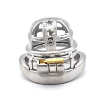 Stainless Steel Male Chastity Cage Small Men's Locking Belt Restraint Device 315 Cock Ring Chastity