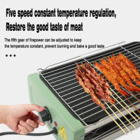 CarrieLin Double Layer Electric Oven Household Electric Roasting Pan Smokeless Barbecue Stove Iron Grill
