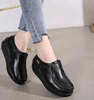 NmWomen S Shoes White Shoes Comfortable Nurse Health Shoes Doctor Shoes Soft Cow Leather Casual Shoe