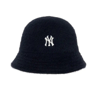 【MLB】童裝 水貂毛圓頂漁夫帽 鐘型帽 童帽 紐約洋基隊(7FHTB0136-50BKS)