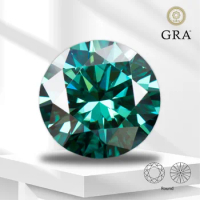 Moissanite Stone Emerald Green Primary Color Lab Grown Gemstone for Charms Women Jewelry Pass Diamond Tester with GRA Report