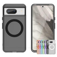 For Cover Google Pixel 8 Case Google Pixel 8 Capa Shockproof Annular Magnetic Wireless Charging Matt