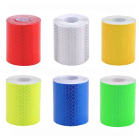 Roll Film Truck Car Sticker Conspicuity Safe Warning Tape Reflective Strips Night Safety Arrow Tape Strip Self-adhesive