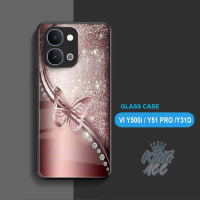 (K117) Casing Kaca Kilau VI Y500i/Y51 PRO/Y31D Case Hp VI Y500i/Y51 PRO/Y31D Silikon pelindung Body 
