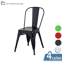 【柏蒂家居】馬克斯工業風烤漆餐椅/休閒椅-單椅(四色可選)