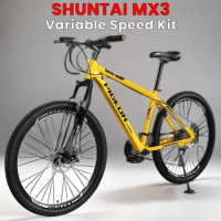 26/27.5inch High carbon steel frame Mountain Bike 24/27/30speed Aluminum alloy frame off-road Bicycle Double disc brake aldult