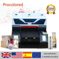 Procolored UV Printer A3 DTG Printer A4 for Phone Case Glass Acrylic Multifunction Flatbed Printing Machine for T Shirt Pants