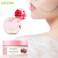Body Exfoliating Scrub Cream Face Skin Exfoliator Care Whitening Moisturizing Peeling Clean Pores Pomegranate Seed Extract Gel