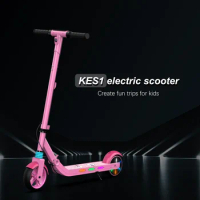 AOVOPRO KES1 Safe Kids Electric Scooter with Bluetooth Audio Colorful Lights Kids Scooter Kids Folding Electric Scooter