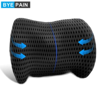 Memory Foam Lumbar Support Pillow for Lower Back Pain Relief for Car Seats, Office Chairs, Gaming Consoles, Sofas, Recliners