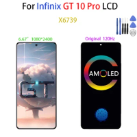 Original AMOLED For Infinix GT 10 Pro X6739 LCD Screen Touch Panel Digitizer For Infinix GT10 Pro LCD Display Repair Replacement