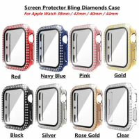 Bumper for apple watch series 5 3 4 PC case slim fit case for iWatch 5 4 3 thin protector plastic black frame 40 44 38 42mm band